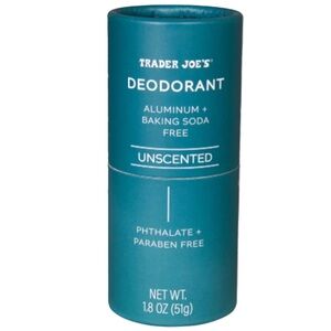Trader Joe’s Unscented Deodorant - Backing Soda Free | 1.8 Oz NEW